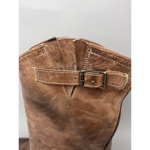FREEBIRD Steven Crosby CRSBY Distressed Brown MOTO Engineer Western BOOTS Wmn 10 - Picture 6 of 12